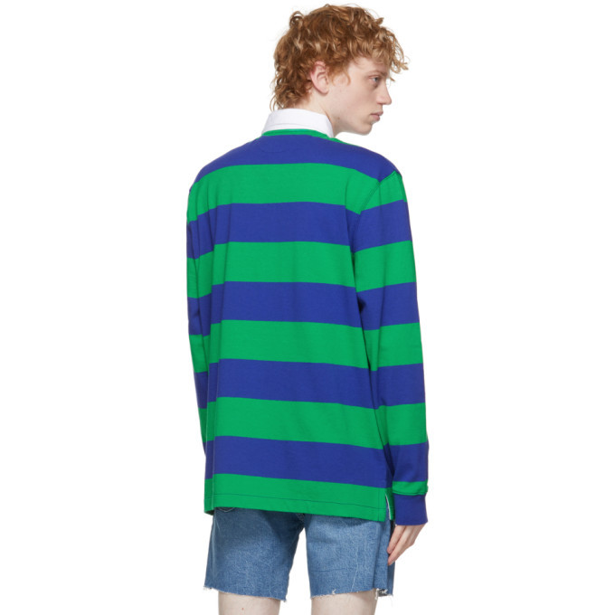 Polo Ralph Lauren Navy and Green Iconic Rugby Polo