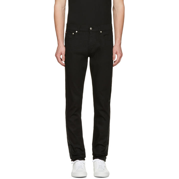 black side stripe jeans mens