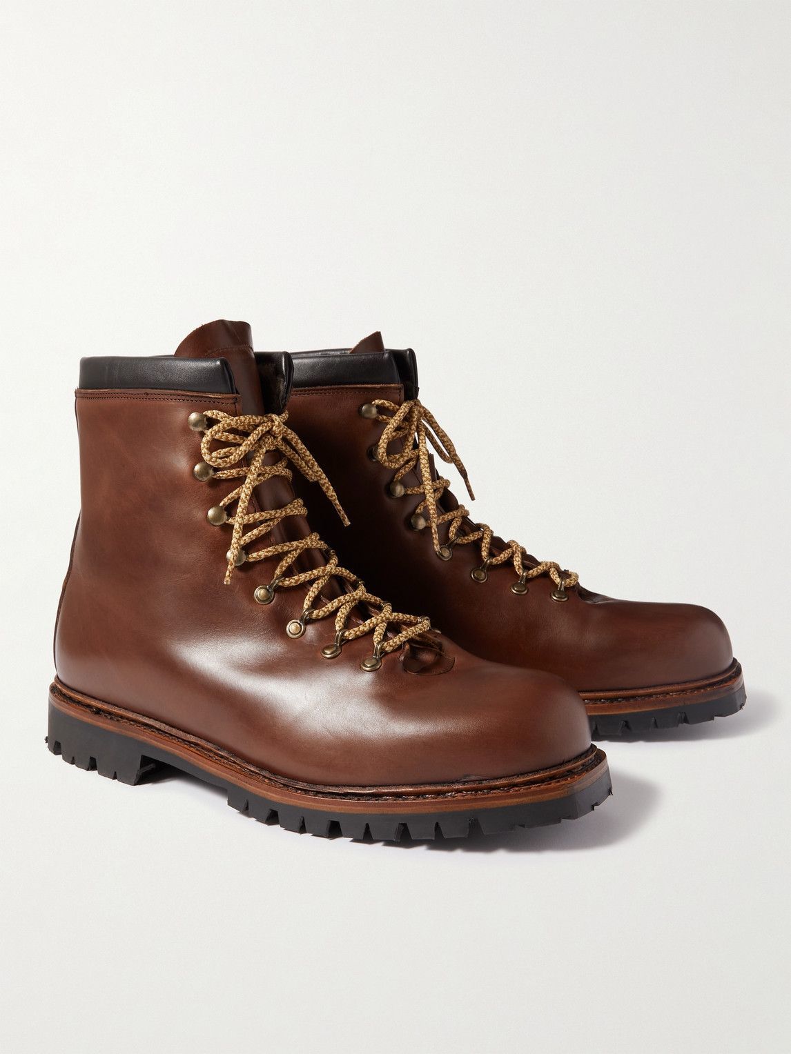 George Cleverley - Mountain Shearling-Lined Leather Boots - Brown ...