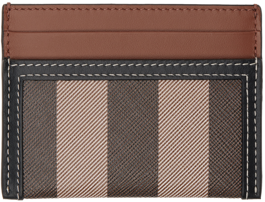 Burberry Brown Check & TwoTone Card Holder Burberry