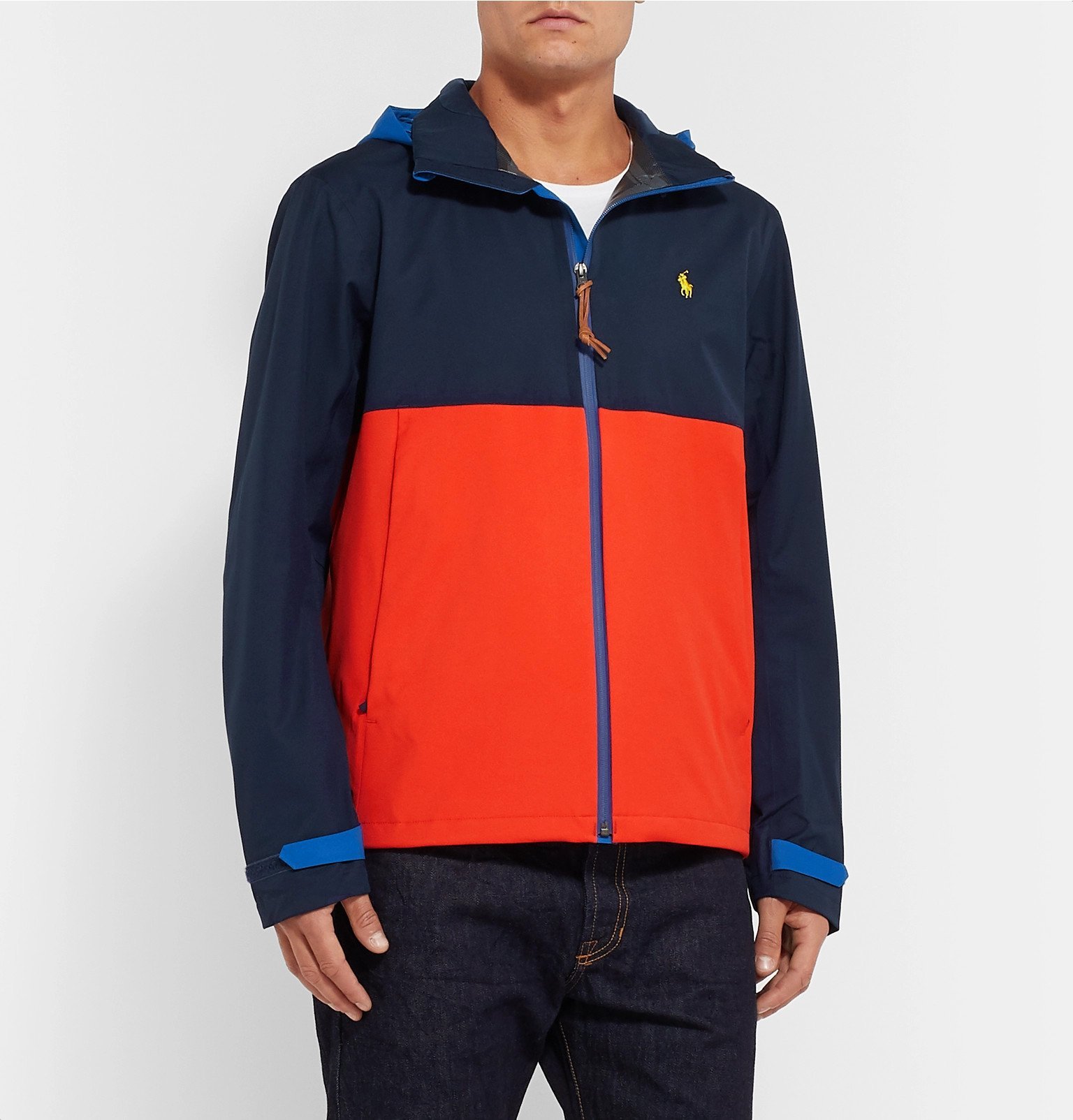 Polo Ralph Lauren - Colour-Block Shell Hooded Jacket - Blue Polo Ralph  Lauren