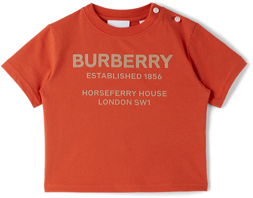 Photo: Burberry Baby Red Horseferry Logo T-Shirt