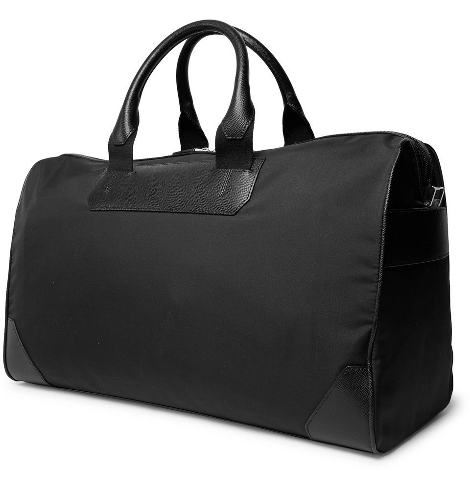 Montblanc - Sartorial Jet Cross-Grain Leather-Trimmed Shell Duffle Bag ...