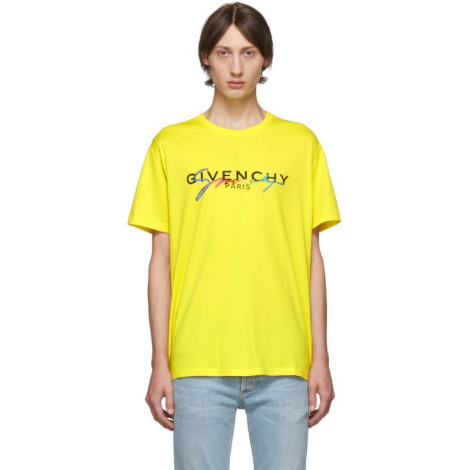 Givenchy Yellow Signature Logo T-Shirt 
