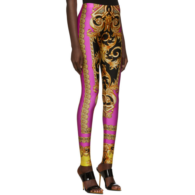 versace pink leggings