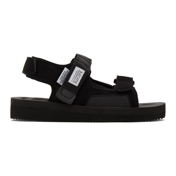 Suicoke Black Was-V Sandals Suicoke