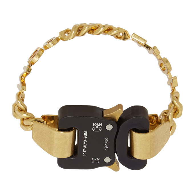 1017 ALYX 9SM Gold and Black Hero Bracelet 1017 ALYX 9SM