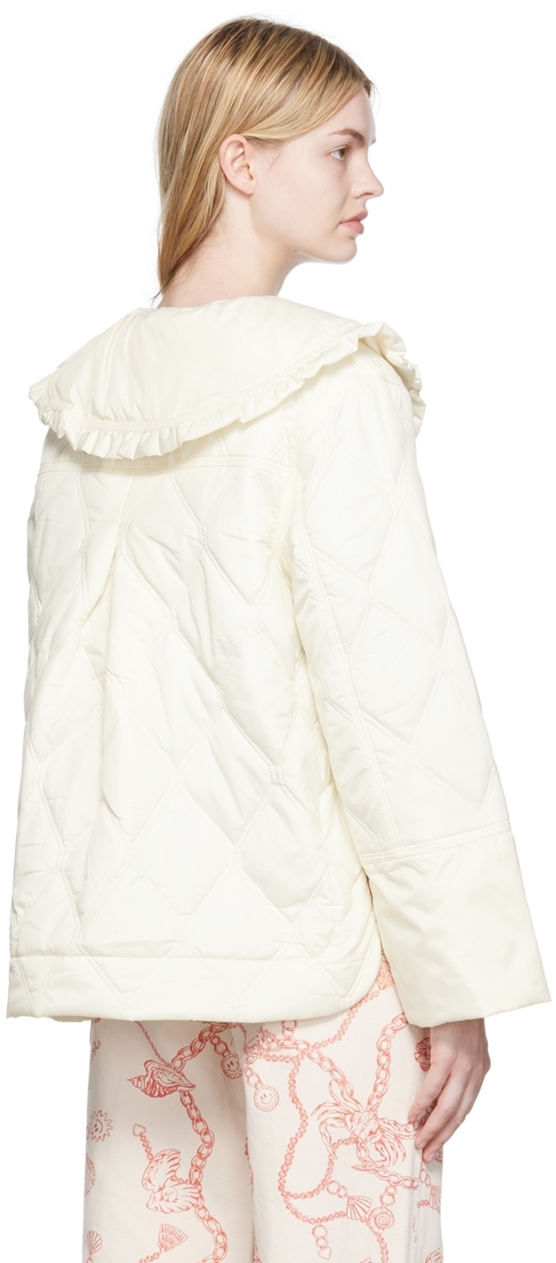 GANNI OffWhite Quilted Jacket GANNI