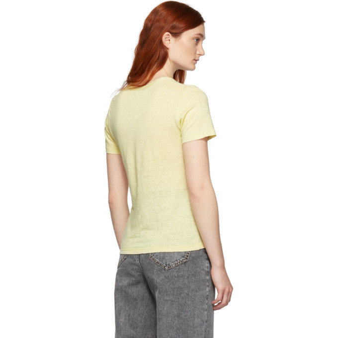 Isabel Marant Etoile Yellow Linen Kiliann T-Shirt
