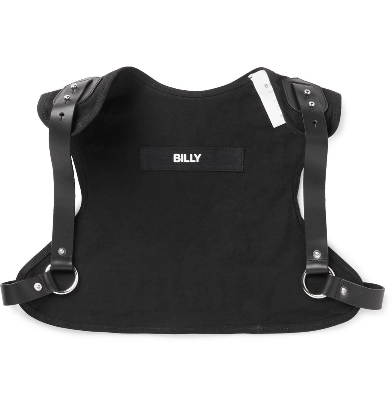 Photo: BILLY - Charlie Logo-Appliquéd Leather-Trimmed Cotton-Canvas Harness - Black