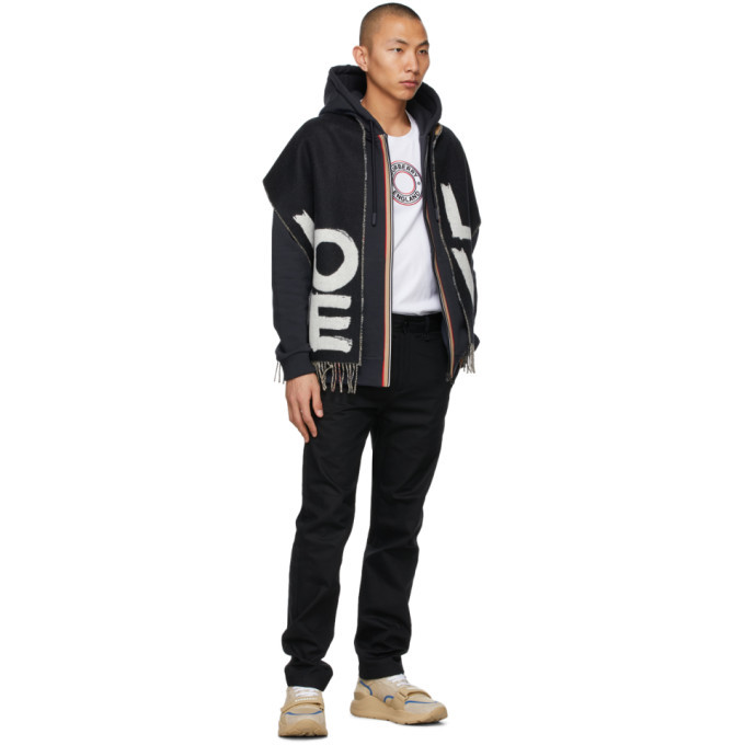 Burberry Navy Icon Stripe Lexington Hoodie Burberry