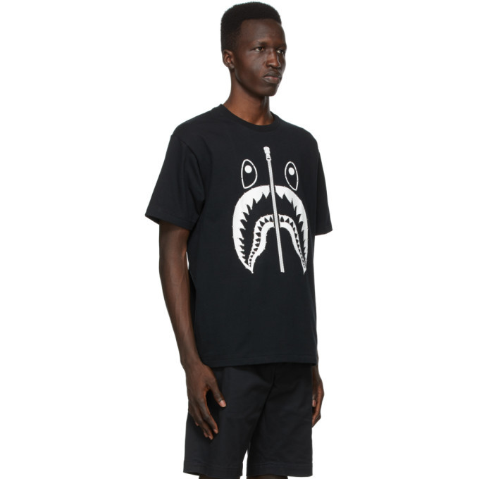 bape shark t shirt black