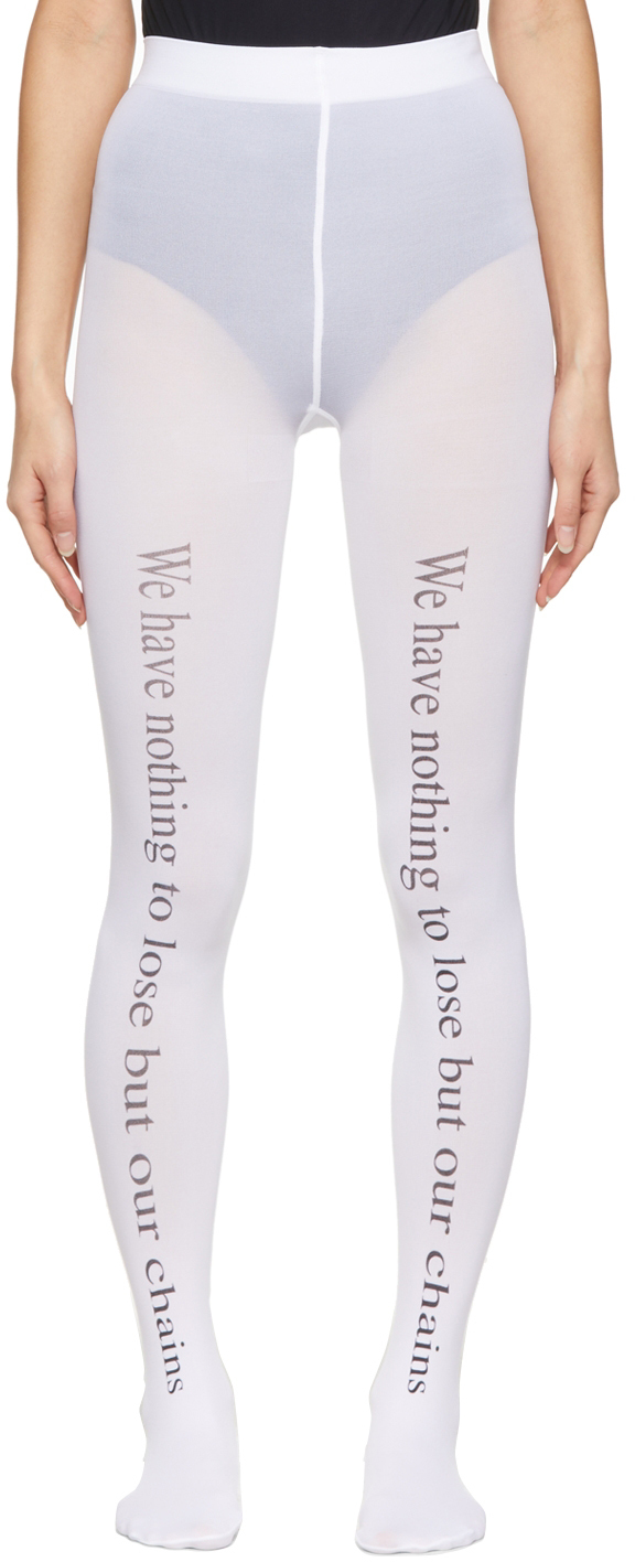 Praying SSENSE Exclusive White Chains Tights Praying