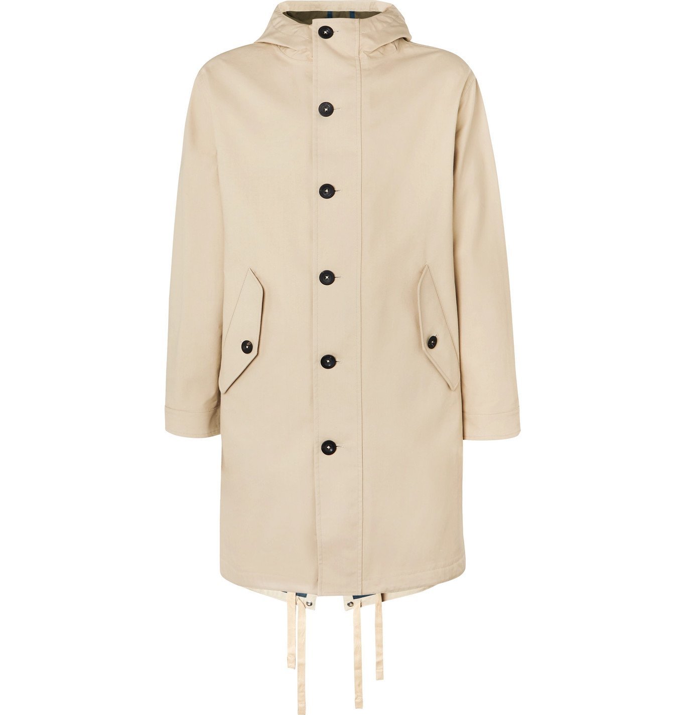 bonded cotton hooded parka