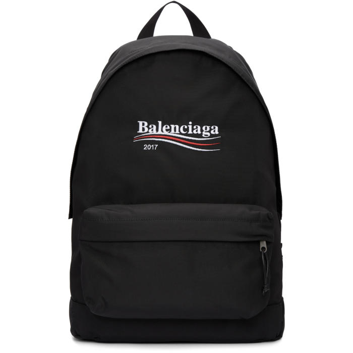 Balenciaga Black Campaign Logo Explorer Backpack Balenciaga