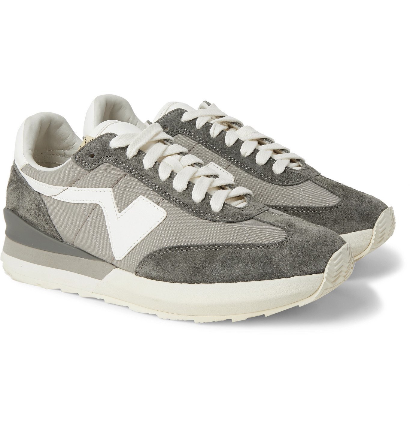 visvim - FKT Runner Suede- and Leather-Trimmed Nylon-Blend