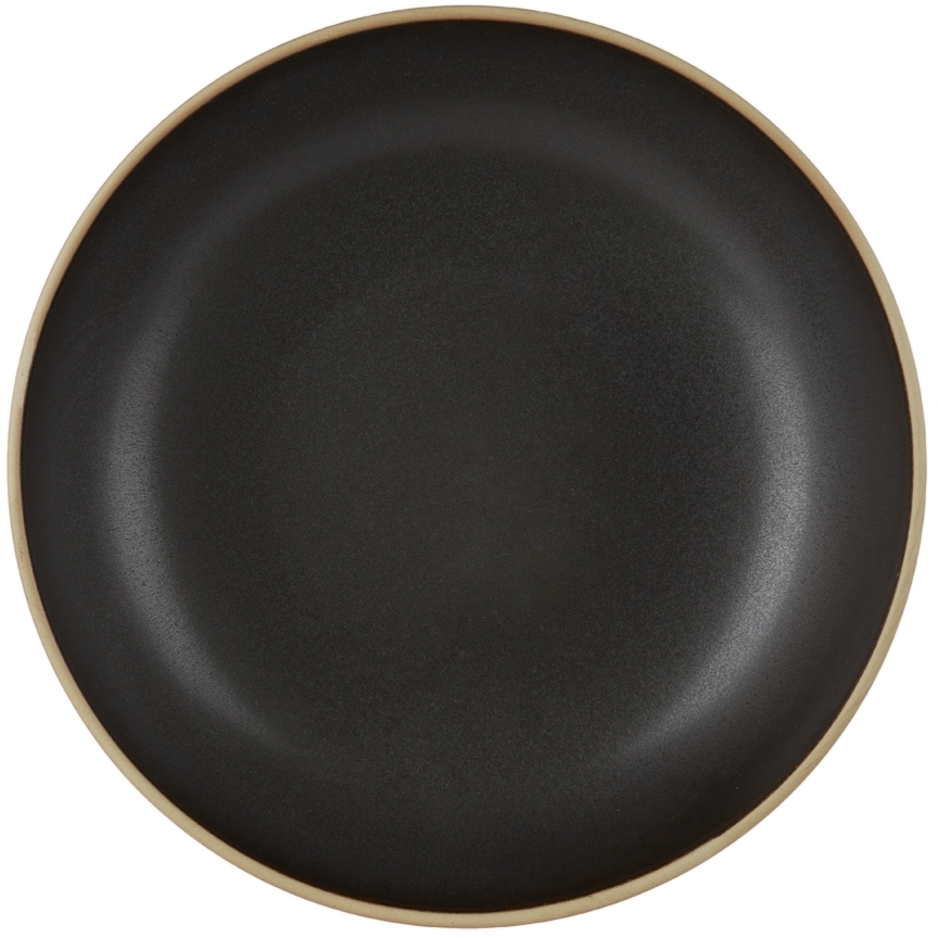 Lineage Ceramics Black Shallow Serving Bowl, 4 pcs