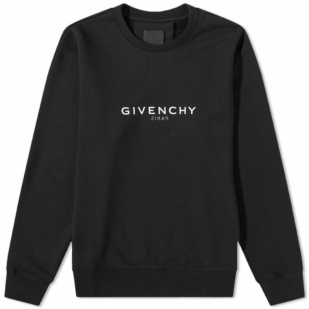 Givenchy Men's Reverse Logo Crew Sweat in Black Givenchy