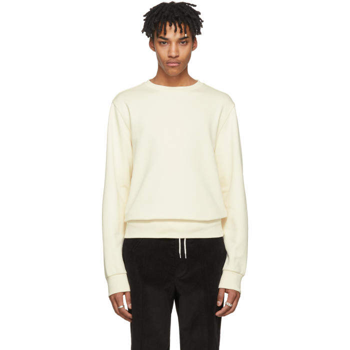 Maison Margiela Ivory Elbow Patch Sweatshirt Maison Margiela