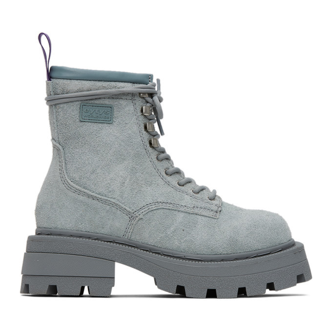 blue suede work boots