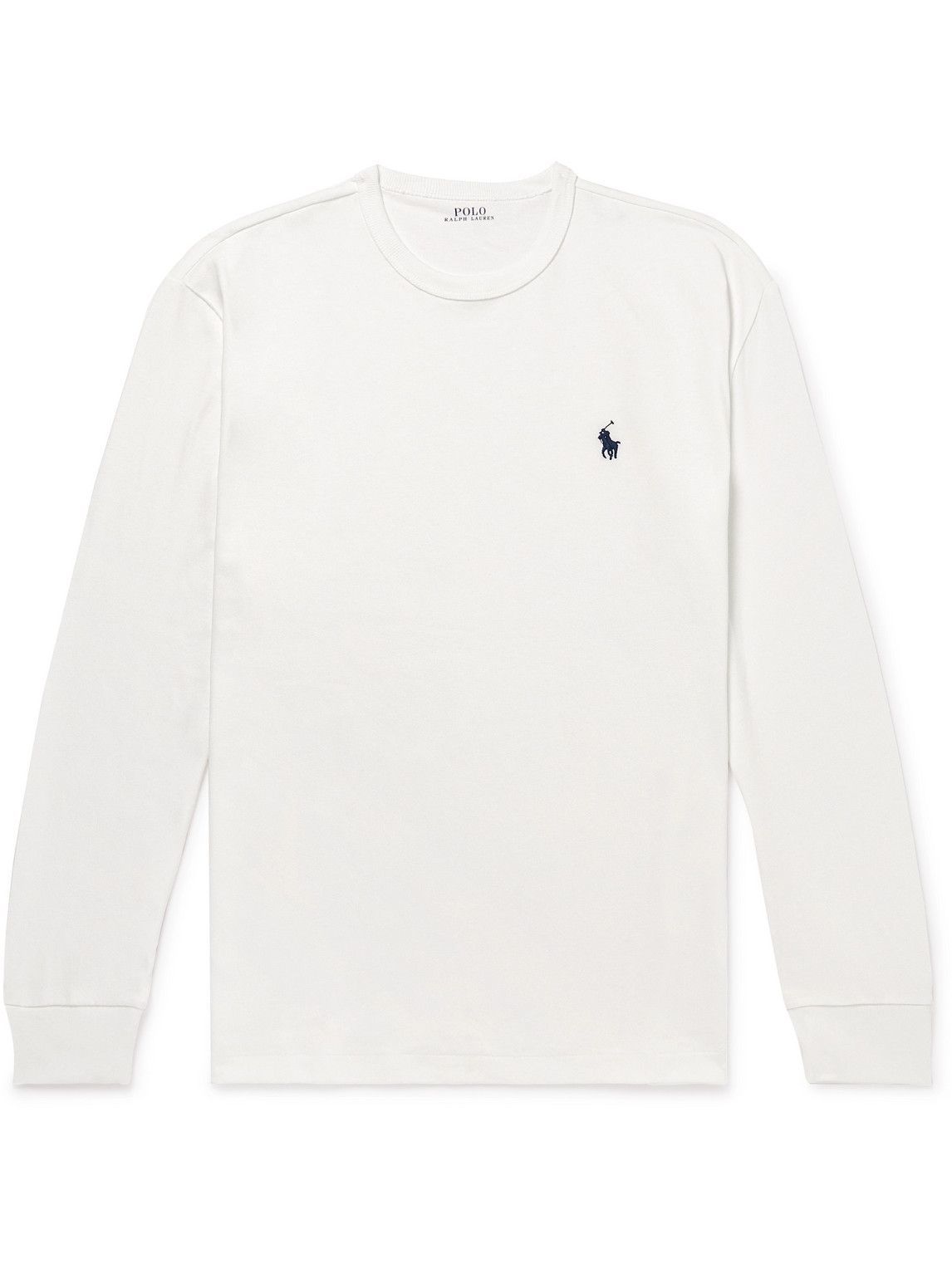 Photo: Polo Ralph Lauren - Logo-Embroidered Cotton-Jersey T-Shirt - White