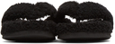 Burberry Black Shearling Furnival Sandals