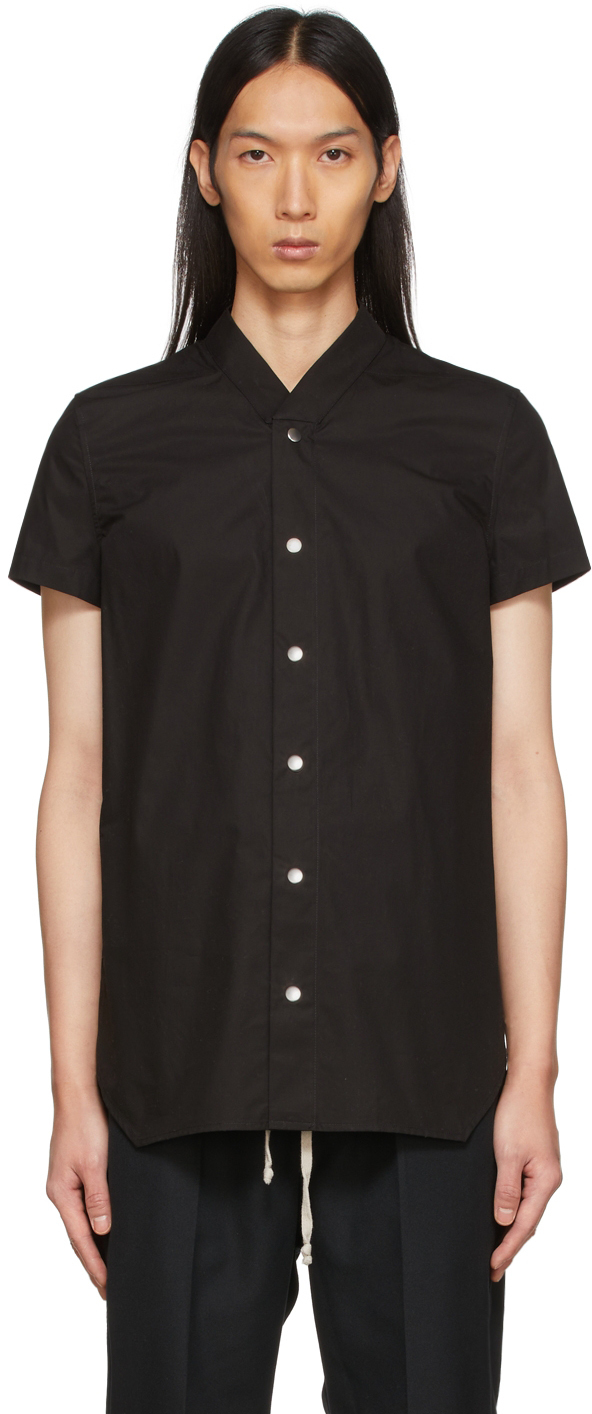 Rick Owens Black Golf Shirt Rick Owens