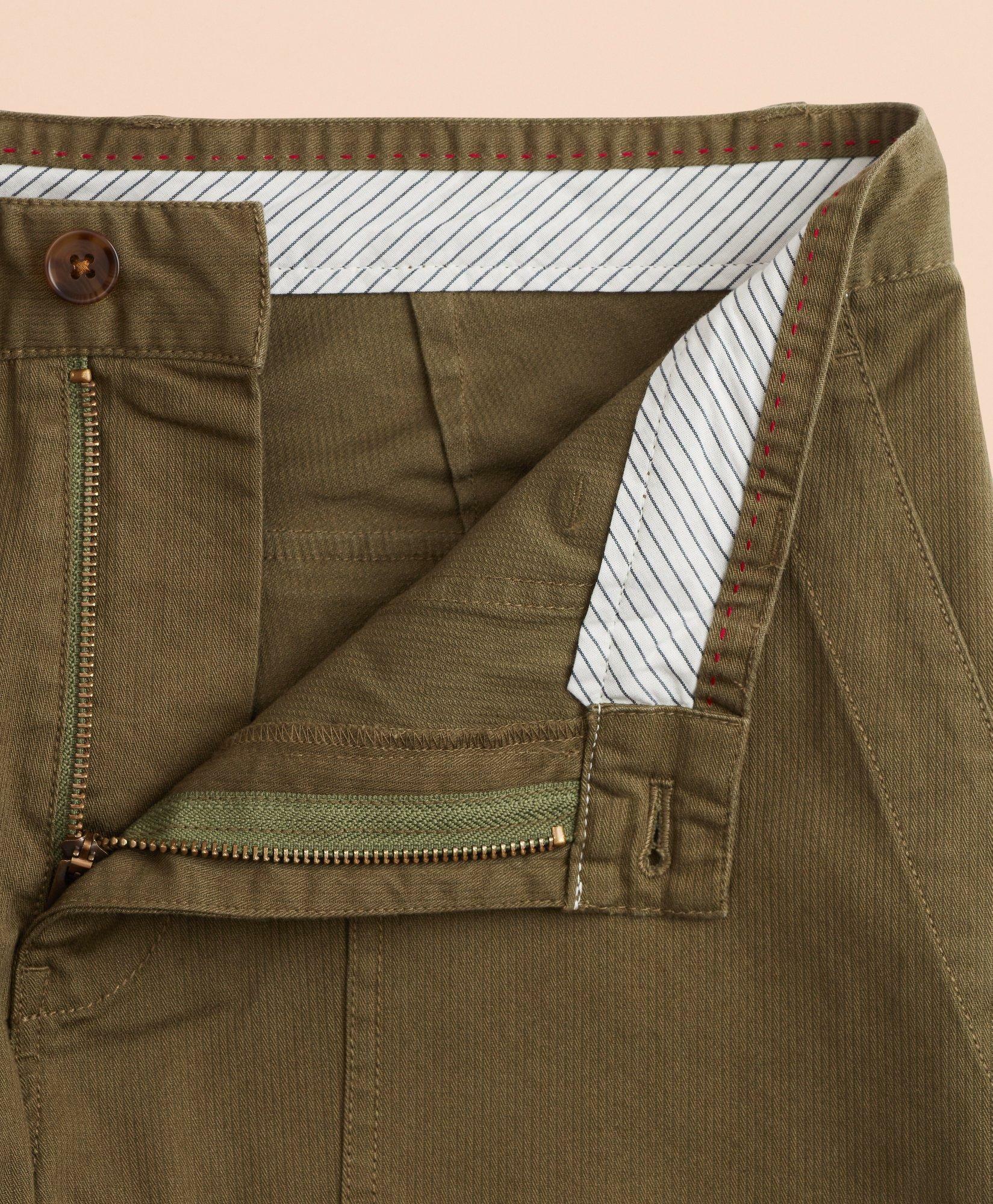 Brooks Brothers Men's Bedford Cord Surplus Pants | Olive