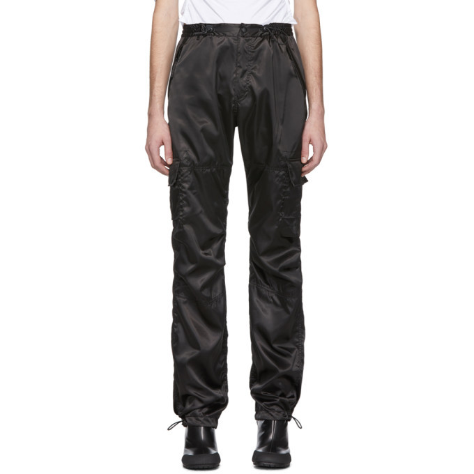 nylon black cargo pants