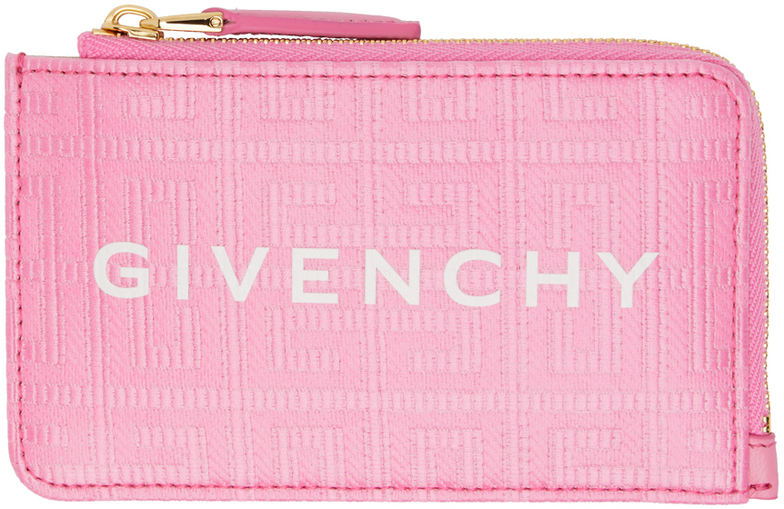 Givenchy Pink G Cut 4G Card Holder Givenchy
