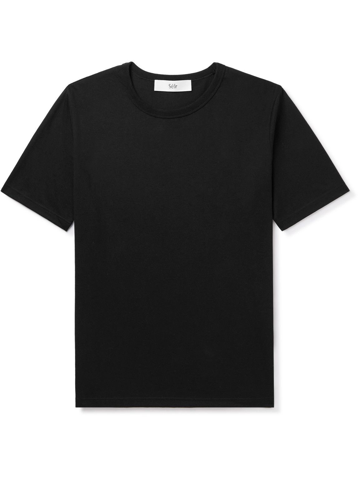 Séfr - Luca Cotton-Blend Jersey T-Shirt - Black Séfr