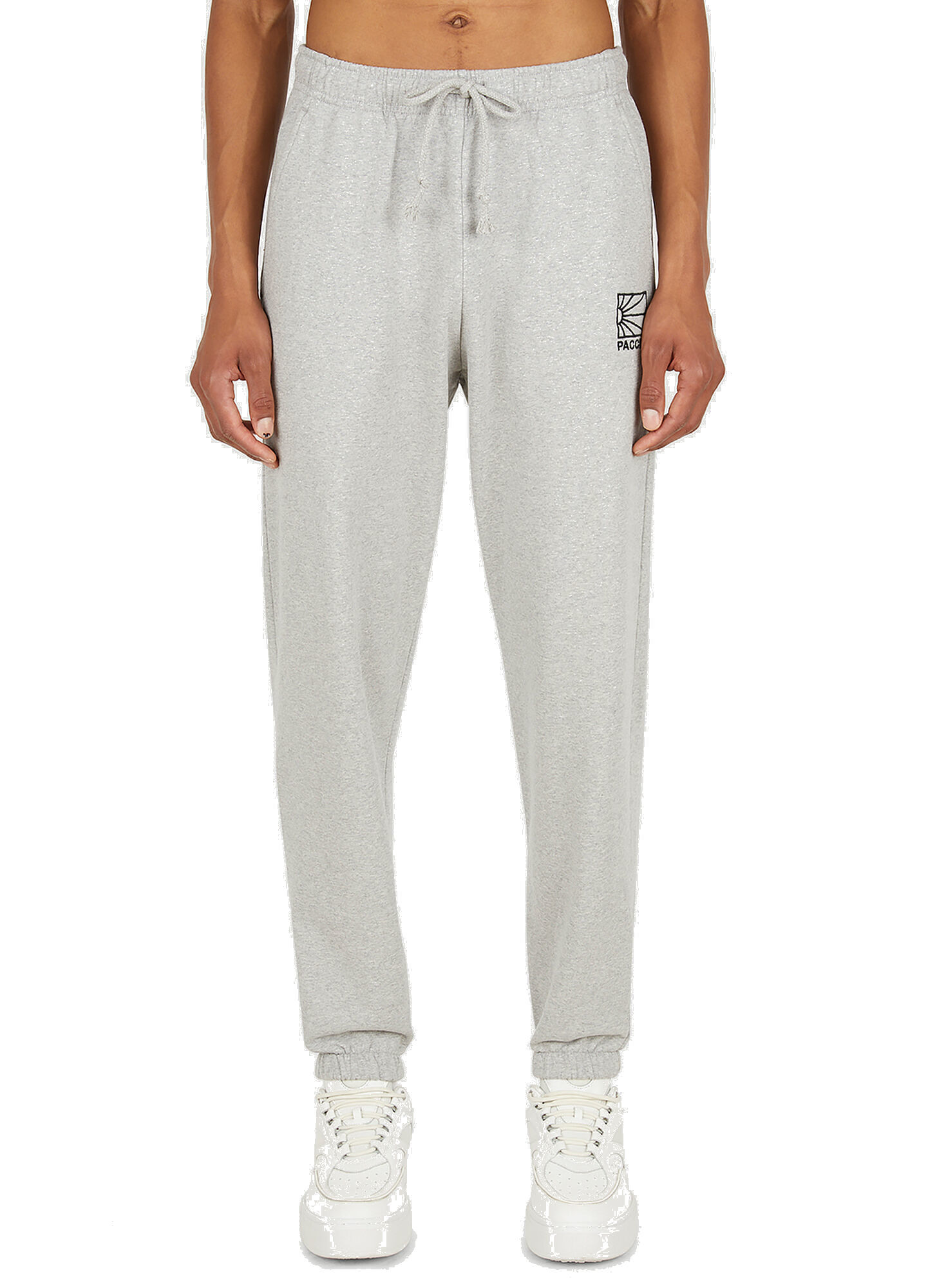 Photo: Logo Embroidered Track Pants in Grey