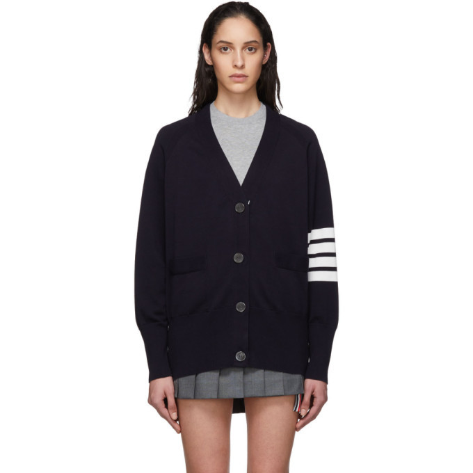 thom browne cardigan navy