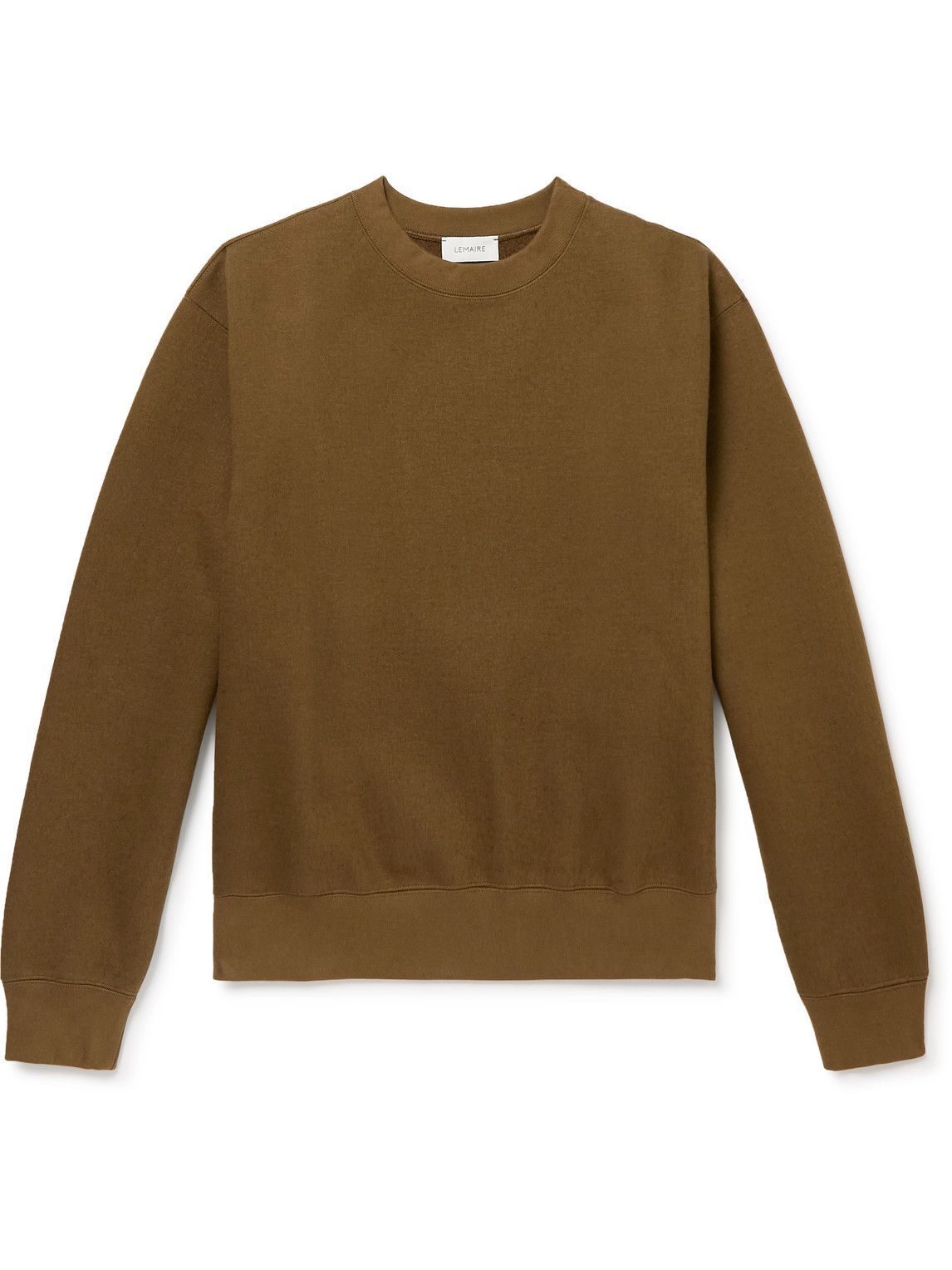 Lemaire - Cotton and Wool-Blend Jersey Sweatshirt - Brown Lemaire