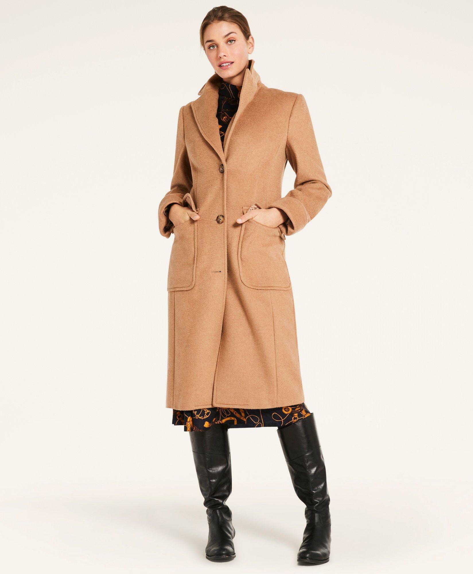 Brooks Brothers Womens Camel Hair Polo Coat Brooks Brothers