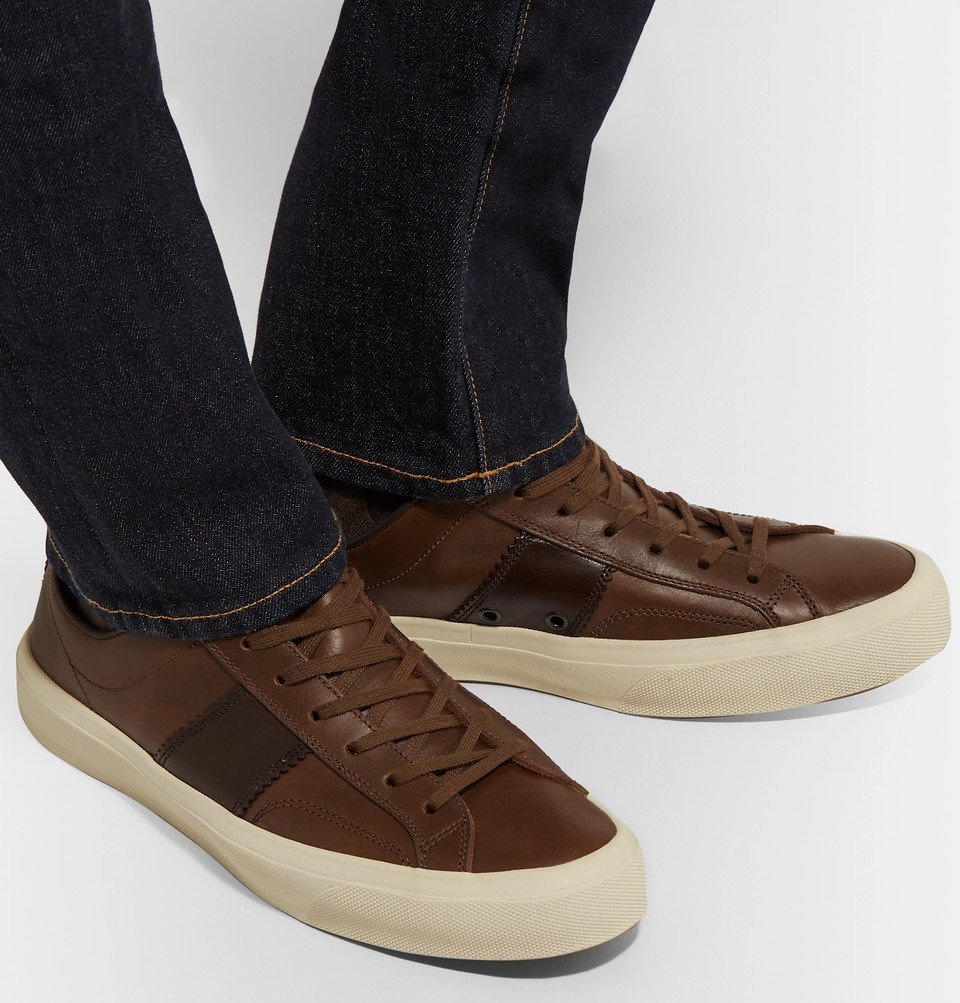 TOM FORD - Cambridge Leather Sneakers - Brown TOM FORD