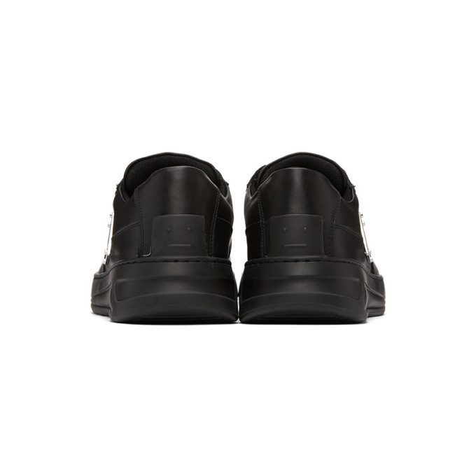 ■Acne Studios■ Perey Lace Up Face Plaque Sneakers Black 