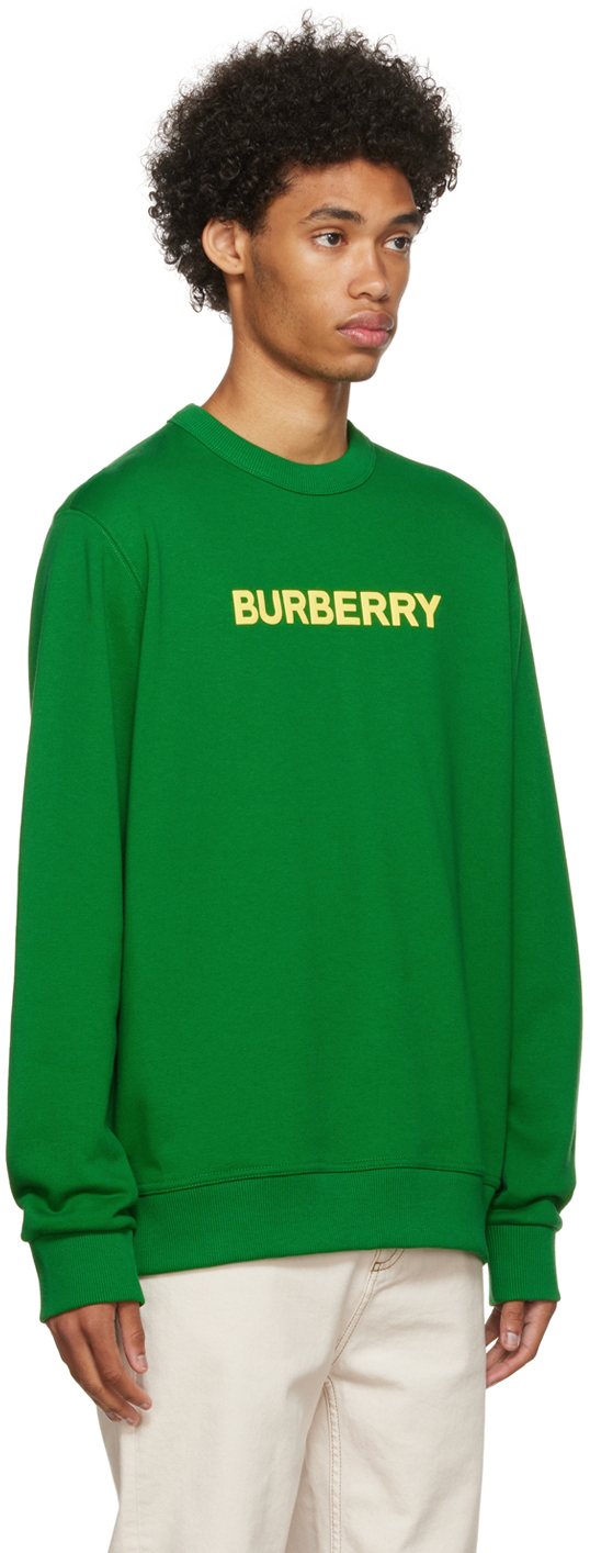 Burberry Green Cotton Sweatshirt Burberry