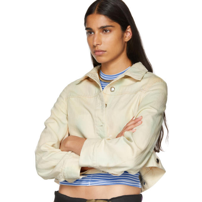 eckhaus latta cropped denim jacket