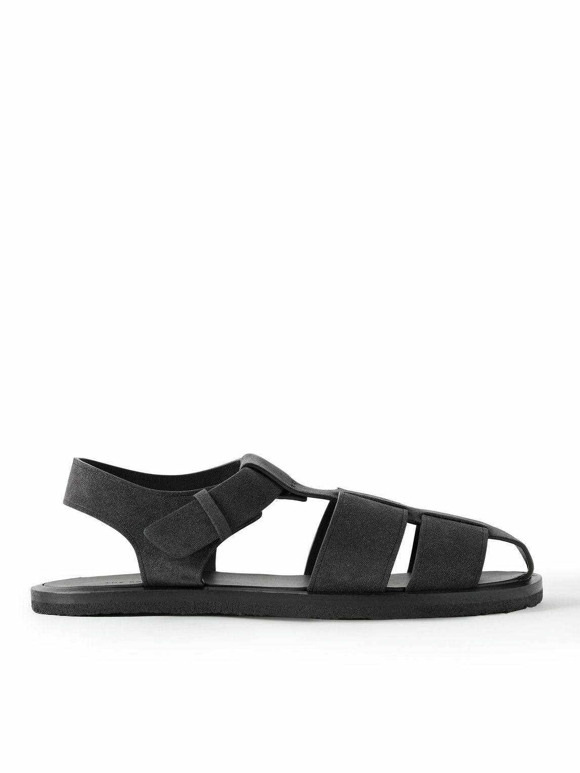 The Row - Fisherman Suede Sandals - Black The Row