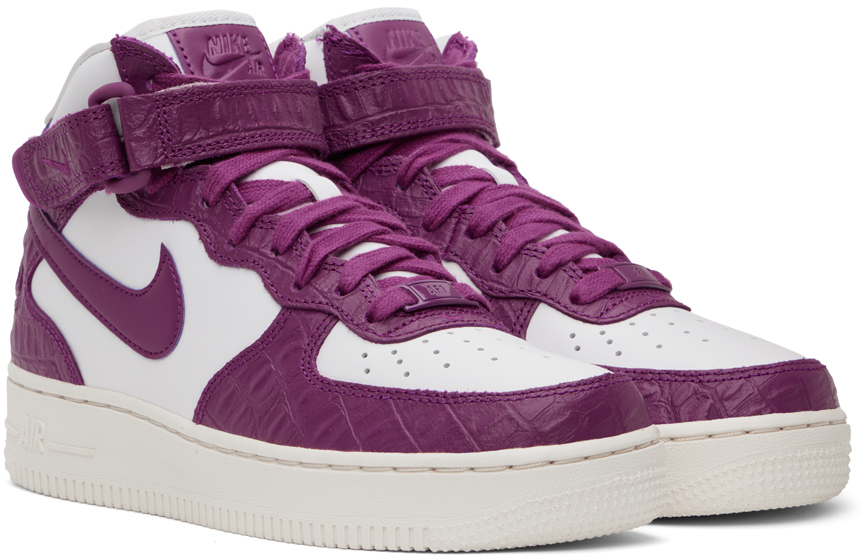Nike Purple & White Air Force 1 '07 Sneakers Nike