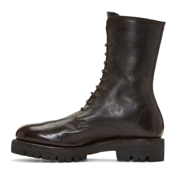 Guidi Brown Leather LaceUp Boots Guidi