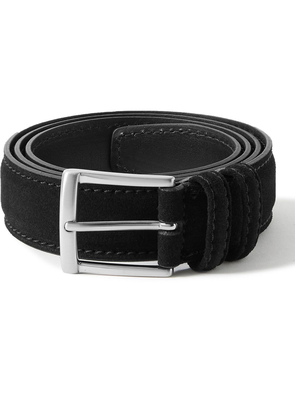 Anderson's - 3.5cm Suede Belt - Black Anderson's