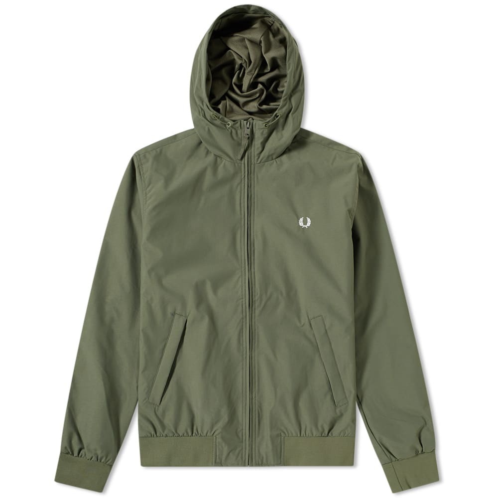 Fred Perry Hooded Brentham Jacket Green Fred Perry