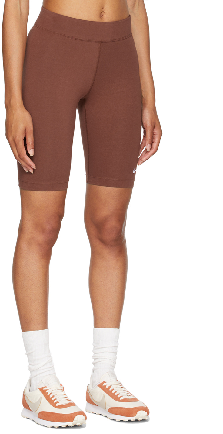 nike brown biker shorts