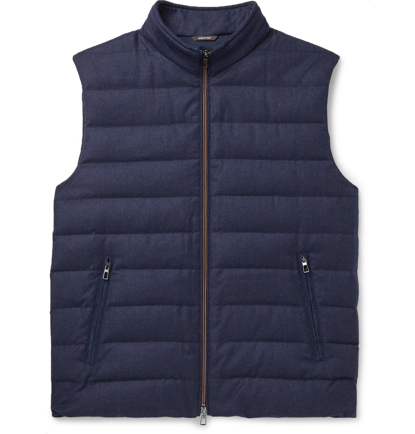 Loro Piana - Rain System Quilted Virgin Wool and Silk-Blend Down Gilet ...
