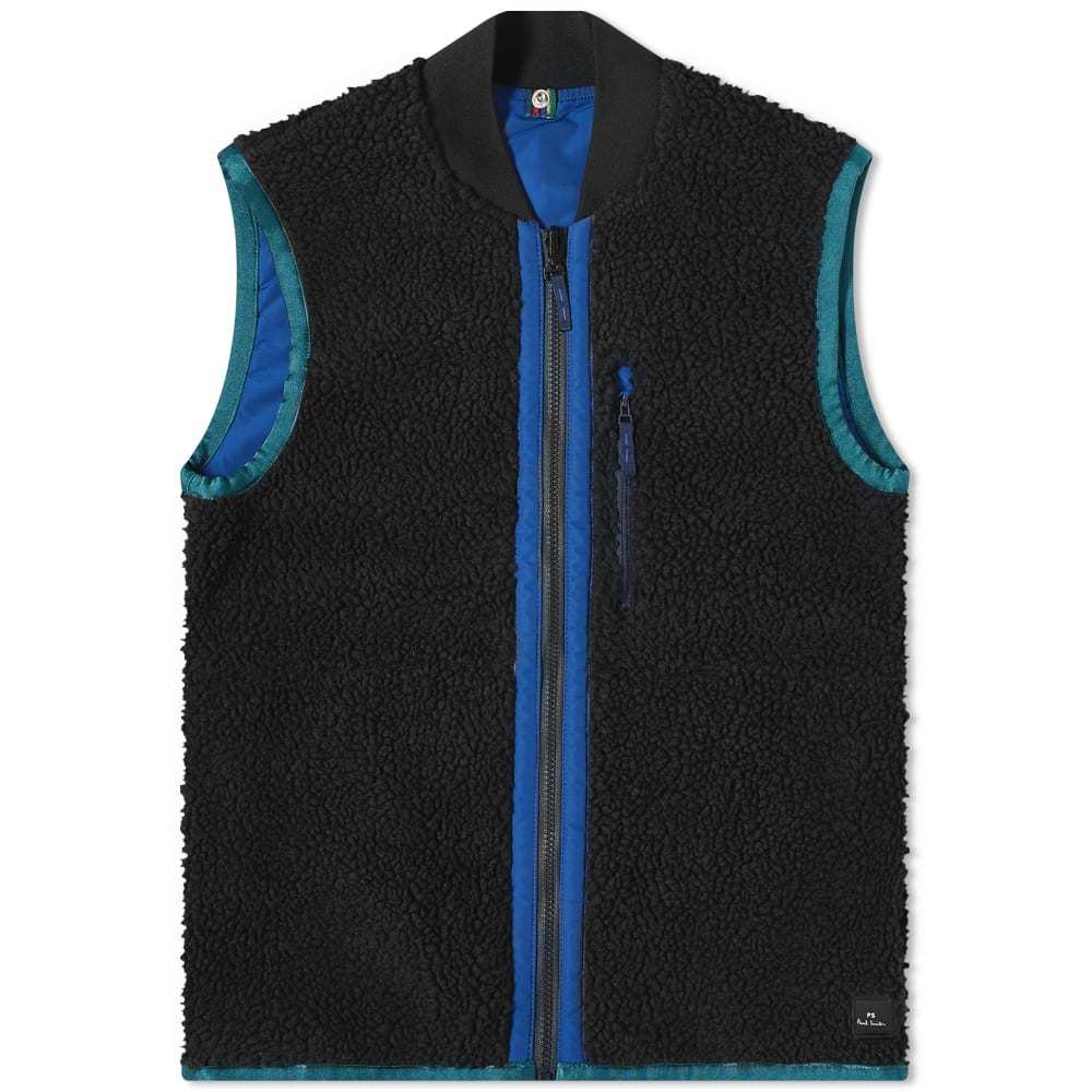 Paul Smith Reversible Sherpa And Nylon Fleece Gilet Paul Smith