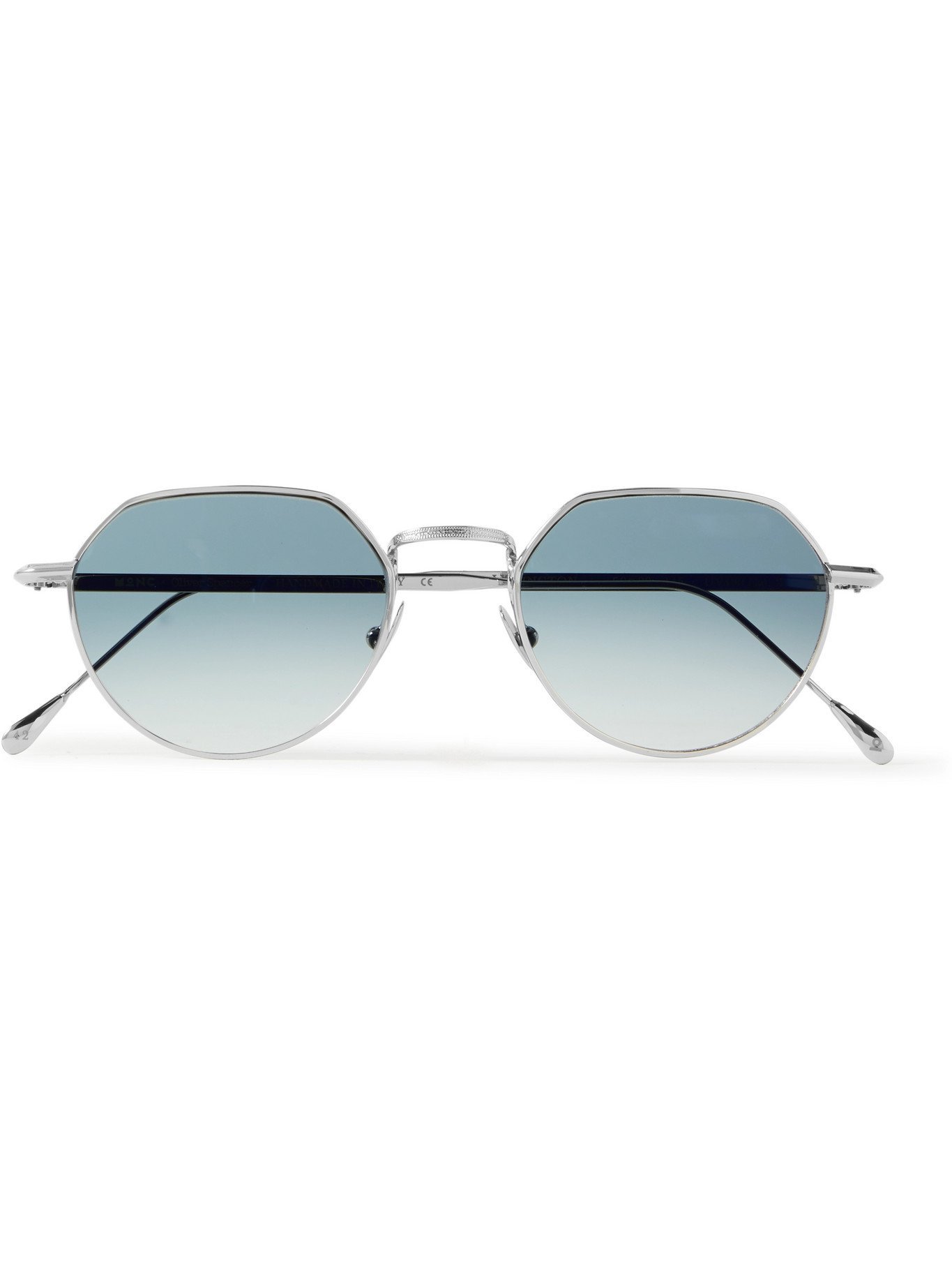 Photo: OLIVER SPENCER - MONC Lyminton Round-Frame Silver-Tone Sunglasses - Silver