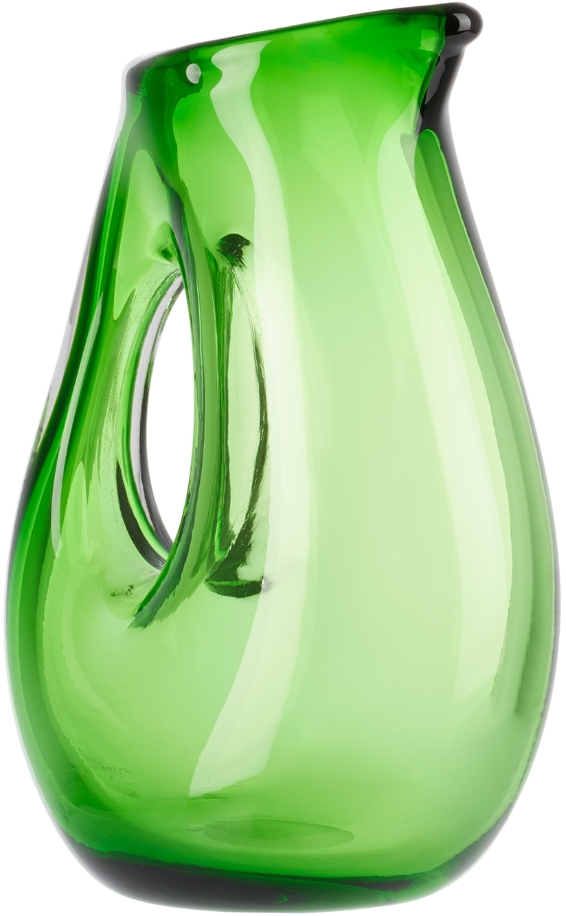POLSPOTTEN Green 'Jug with Hole' Pitcher