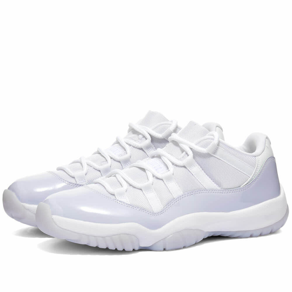 Air Jordan Women's 11 Retro Low W Sneakers in White/Pure Violet Nike